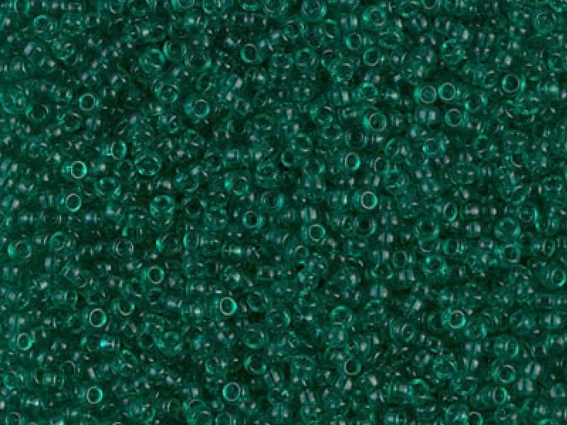 Seed Beads 15/0, Transparent Emerald, Miyuki Japanese Beads