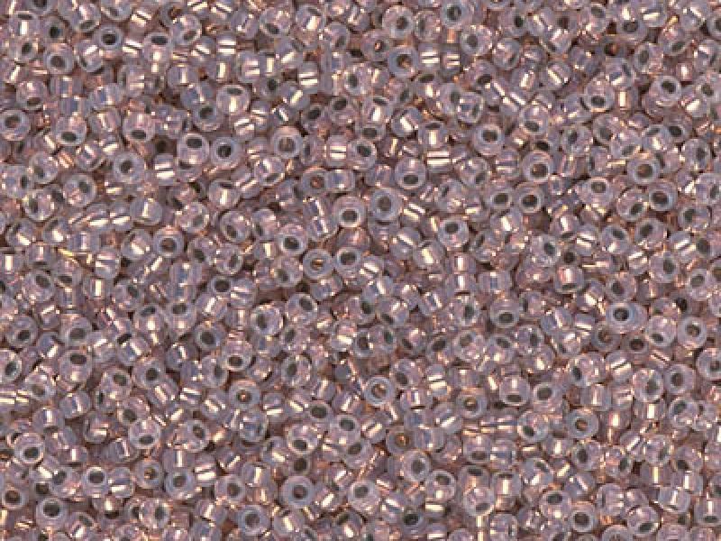 Seed Beads 15/0, White Opal Copper Lined, Miyuki Japanese Beads