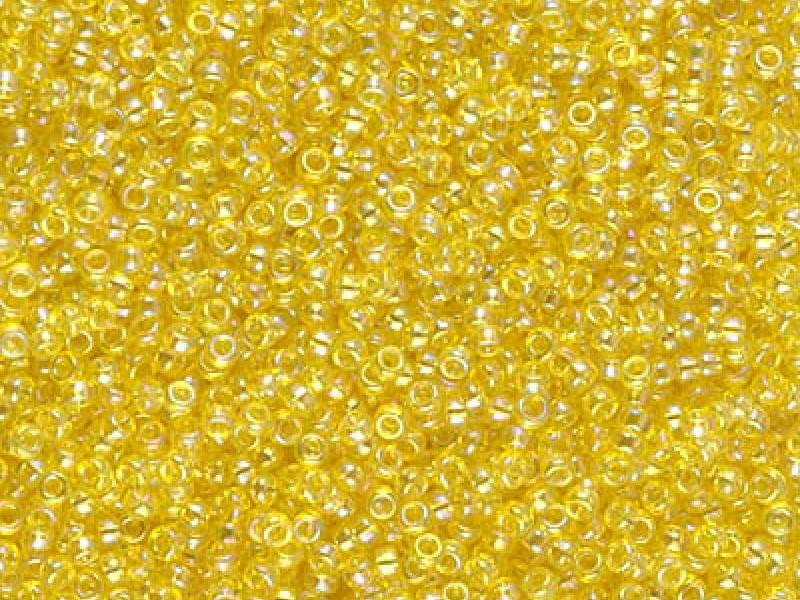 Seed Beads 15/0, Transparent Yellow AB, Miyuki Japanese Beads