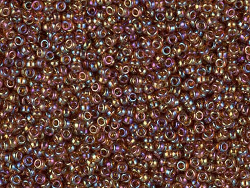 Seed Beads 15/0, Transparent Topaz AB, Miyuki Japanese Beads