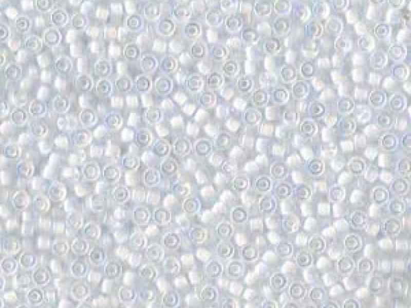 Seed Beads 15/0, Crystal White Lined AB, Miyuki Japanese Beads