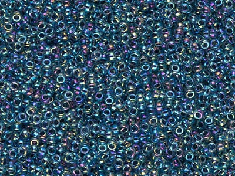 Seed Beads 15/0, Aqua Blue Lined AB, Miyuki Japanese Beads