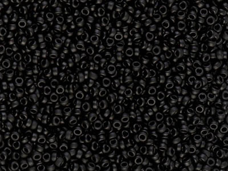Seed Beads 15/0, Black Matted, Miyuki Japanese Beads