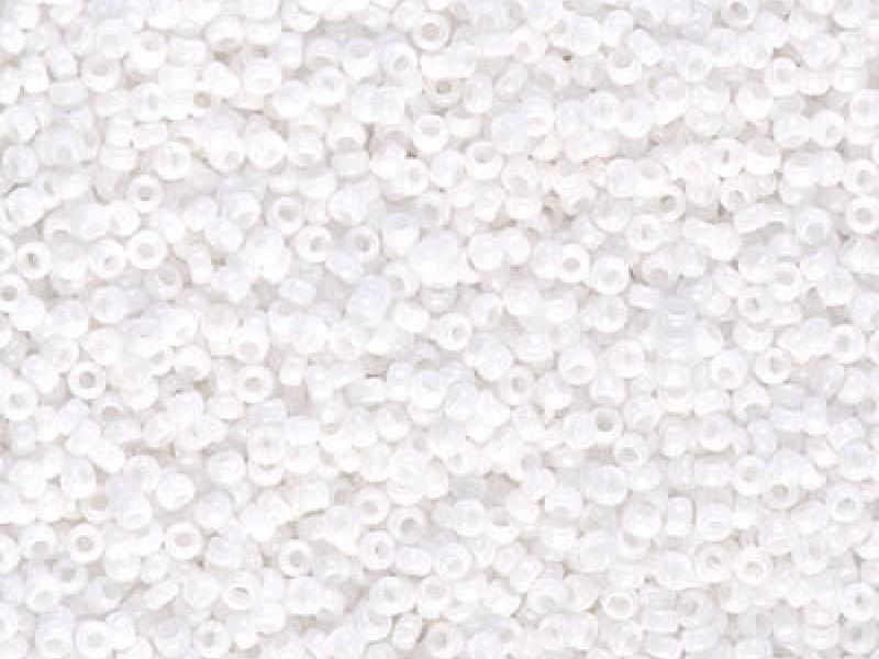 Seed Beads 15/0, White Opaque, Miyuki Japanese Beads