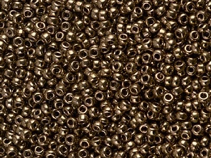 Seed Beads 15/0, Metallic Dark Bronze, Miyuki Japanese Beads