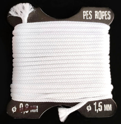 Pes Ropes 5x1.5 mm, White, Polyester,