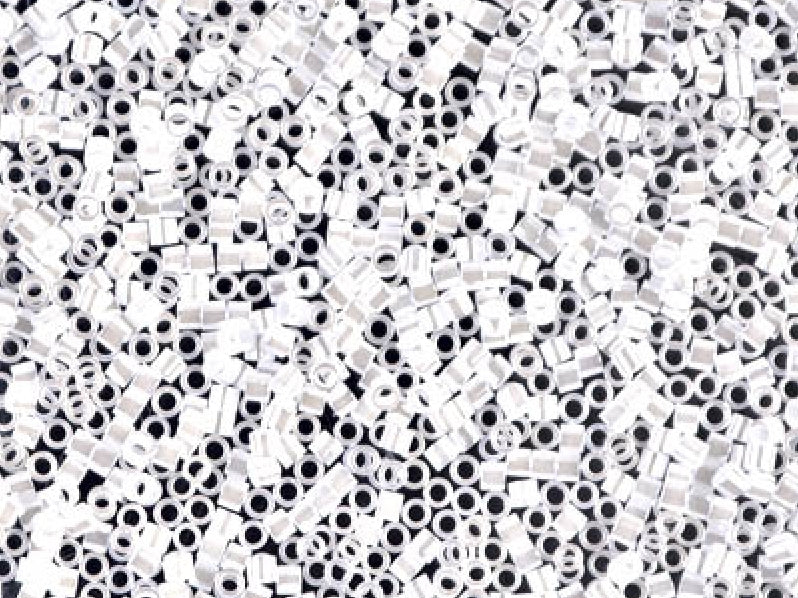 Delica Seed Beads 15/0, White Pearl, Miyuki Japanese Beads