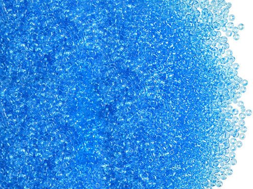 20 g 15/0 Seed Beads Preciosa Ornela, Light Aquamarine Transparent, Czech Glass