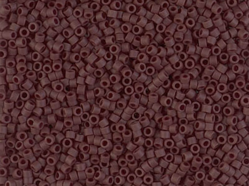Delica Seed Beads 15/0, Opaque Espresso Matted, Miyuki Japanese Beads