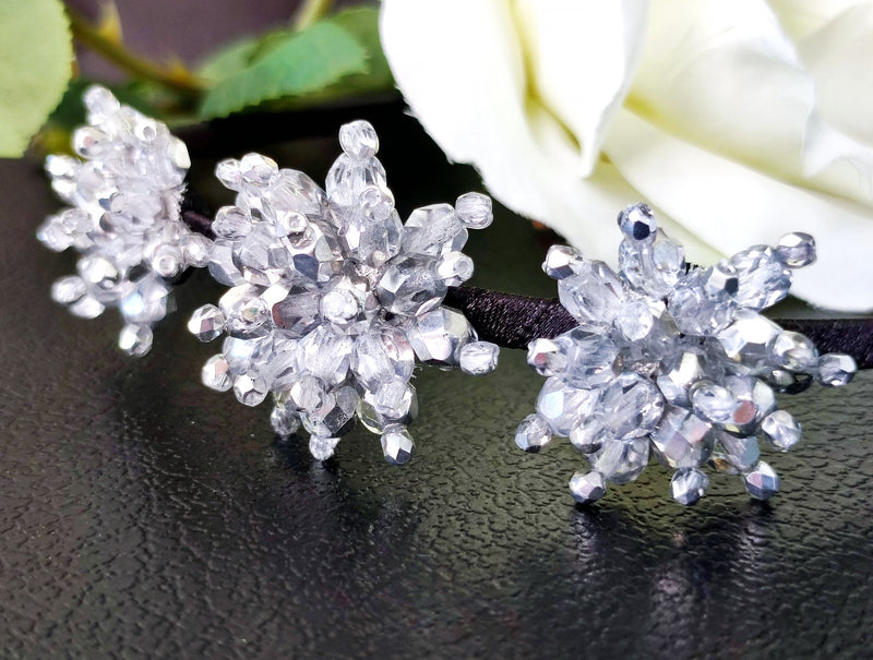 Set of Czech Fire-Polished Glass Beads Round 3mm, 4mm, 6mm, 8mm - Crystal Labrador
