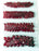 Set of Round Fire Polished Beads (3mm, 4mm, 6mm, 8mm), Dark Ruby, Czech Glass