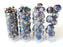 Set of Round Fire Polished Beads (3mm, 4mm, 6mm, 8mm), Crystal Blue Luster Azuro, Czech Glass