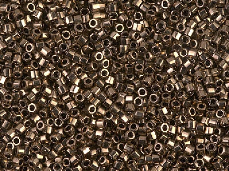 Delica Beads Cut 11/0, Metallic Bronze, Miyuki Japanese Beads