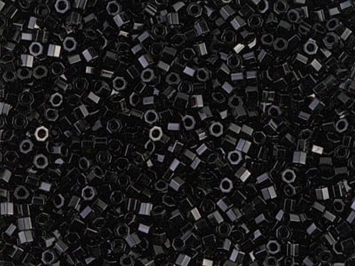 Delica Beads Cut 11/0, Black, Miyuki Japanese Beads