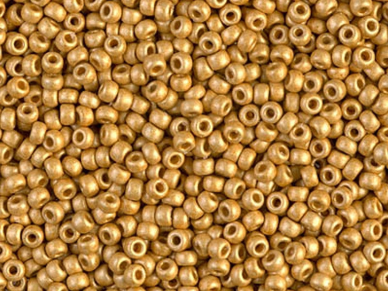 Seed Beads 11/0, Matte Duracoat Galvanized Gold, Miyuki Japanese Beads