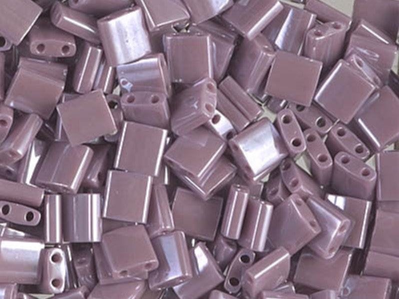 Tila™Beads 5x5 mm, 2 Holes, Opaque Mauve Luster, Miyuki Japanese Beads
