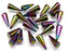 10 pcs Spike Pressed Beads, 7x17mm, Opaque Purple Iris, Czech Glass