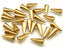10 pcs Spike Pressed Beads, 7x17mm, Gold Metallic, Czech Glass