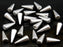 10 pcs Spike Pressed Beads, 7x17mm, Silver Metallic, Czech Glass
