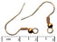 2 pcs Afro Hook Earrings with Druk, 18mm, Gold