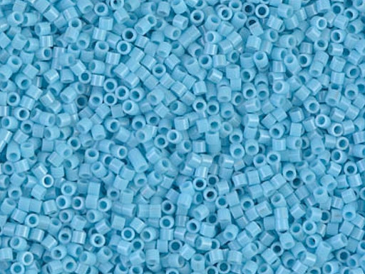 Delica Seed Beads 15/0, Opaque Light Blue, Miyuki Japanese Beads