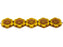 12 pcs Flower Beads, 18mm, Opaque Yellow with Bronze Fired Color, Czech Glass