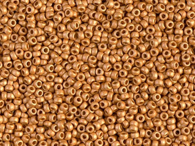 Seed Beads 15/0, Matte Duracoat Galvanized Yellow Gold, Miyuki Japanese Beads