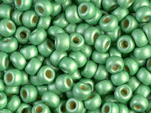 Seed Beads 6/0, Matte Duracoat Galvanized Mint, Miyuki Japanese Beads
