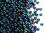 Rocailles Seed Beads 8/0, Blue Iris, Czech Glass
