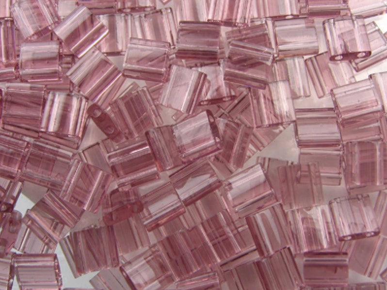 Tila™Beads 5x5 mm, 2 Holes, Transparent Smoke Amethyst, Miyuki Japanese Beads