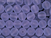 Round Beads 8 mm, Light Blue Matte, Czech Glass