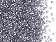 Rocailles Seed Beads 10/0, Transparent Light Amethyst Silver Lined, Czech Glass