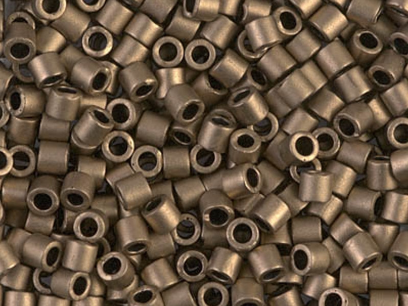 Delica Seed Beads 8/0, Metallic Gold Matted, Miyuki Japanese Beads