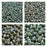 Set of Round Fire Polished Beads (3mm, 4mm, 6mm, 8mm), Chalk Blue Gray Glaze, Czech Glass