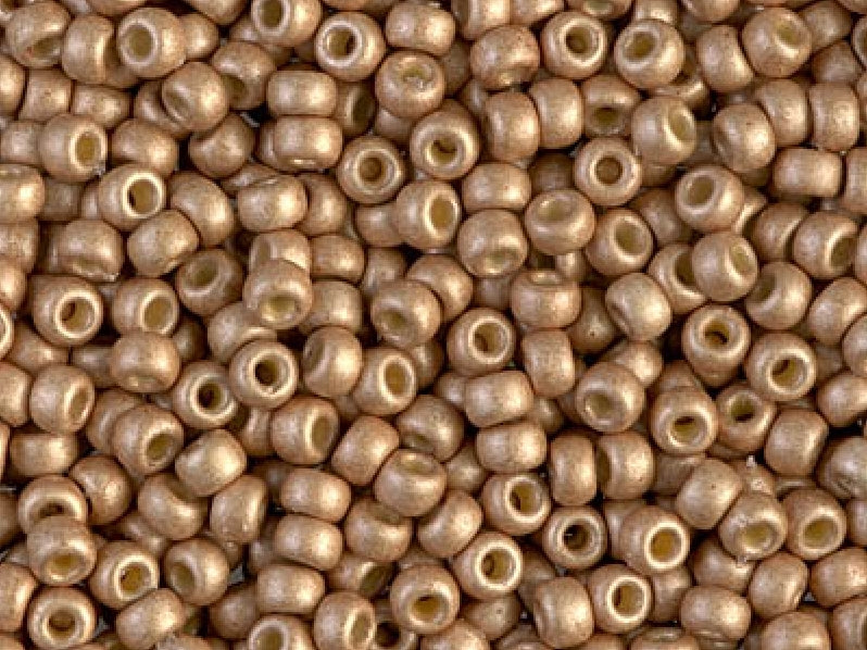Seed Beads 8/0, Matte Duracoat Galvanized Champagne, Miyuki Japanese Beads