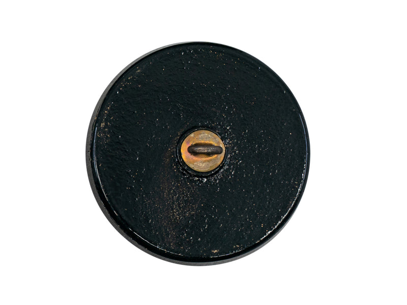 1 pc Czech Glass Buttons Hand Painted, Size 12 (27.0mm | 1 1/16''), Black AB Blue with Gold Stroked Lizard, Czech Glass