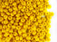 Rocailles Seed Beads 6/0, Opaque Yellow, Czech Glass