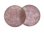 Czech Glass Cabochons 25 mm, Crystal Matte Bronze, Czech Glass