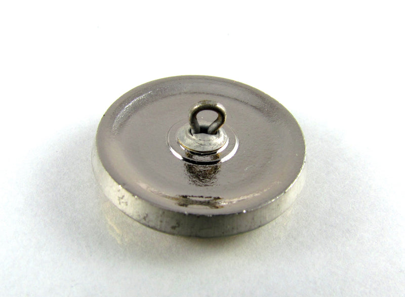 1 pc Czech Glass Button Hand Painted, Size 10 (22.5mm | 7/8''), Magic Orchid Gold, Czech Glass