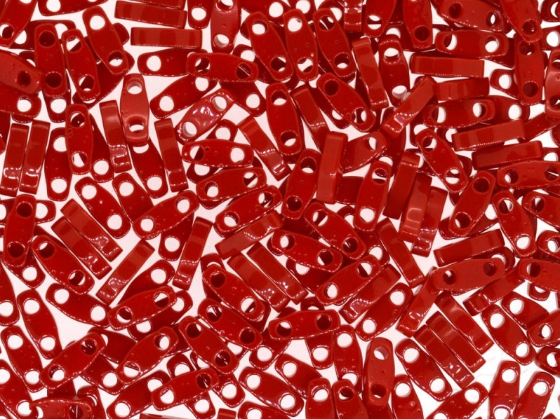 Quarter Tila™Beads 5x1.2x1.9 mm, 2 Holes, Opaque Dark Red, Miyuki Japanese Beads