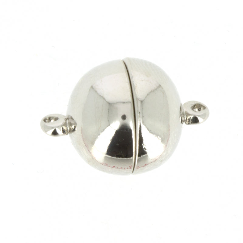 Magnetic Clasp 12 mm, Rhodium Plated, Metal