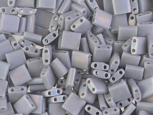 Tila™Beads 5x5 mm, 2 Holes, Opaque Cement Grey, Miyuki Japanese Beads
