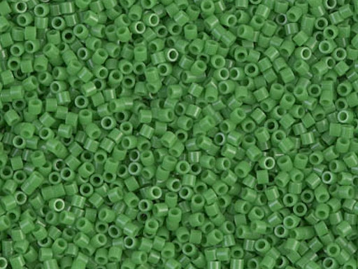 Delica Seed Beads 15/0, Opaque Pea Green, Miyuki Japanese Beads