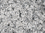 Rocailles 6/0, Crystal Clear Square Hole, Czech Glass