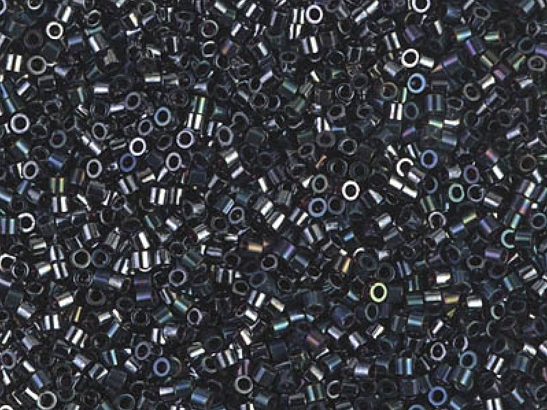 Delica Seed Beads 15/0, Gunmetal, Miyuki Japanese Beads