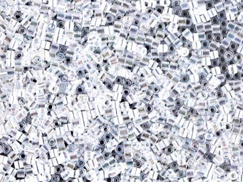 Delica Seed Beads 15/0, Crystal AB, Miyuki Japanese Beads