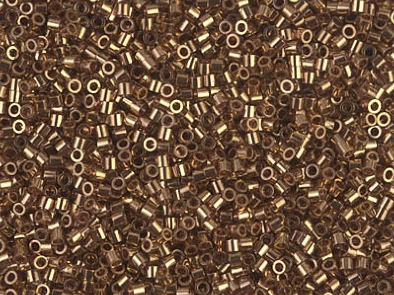 Delica Seed Beads 15/0, Metallic Bronze Light, Miyuki Japanese Beads