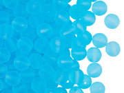 Round Beads 6 mm, Aquamarine Matte, Czech Glass
