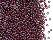 Rocailles Seed Beads 10/0, Opaque Dark Siam Luster, Czech Glass