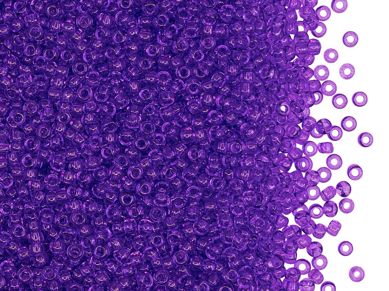Rocailles Seed Beads 11/0, Crystal Violet Solgel Colored, Czech Glass